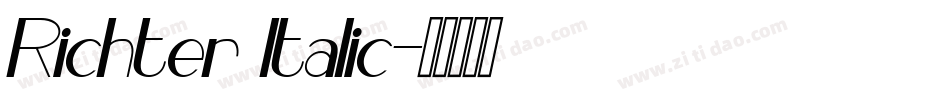 Richter Italic字体转换